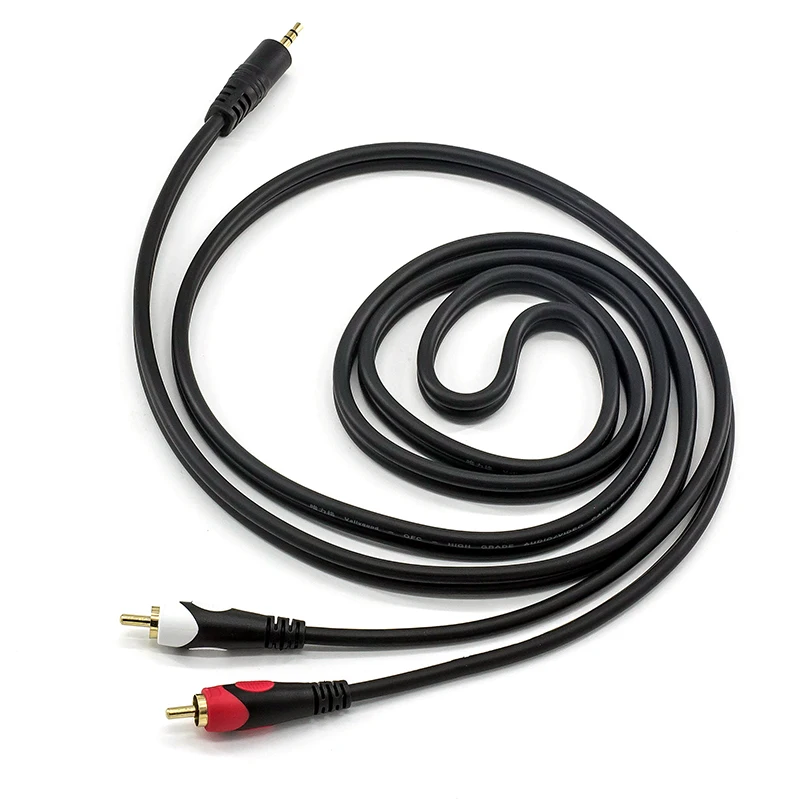High quality 3.5mm stereo plug to 2rca cable for computer Video Game Player - ANKUX.COM
