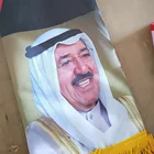 Shawl Custom National Flag Scarf ODM Digital Printing Custom Silk Satin Flag Shawl Kuwait Scarf