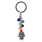 Healing Beads Natural Crystal Stone Pray Keychains Car Key Chain