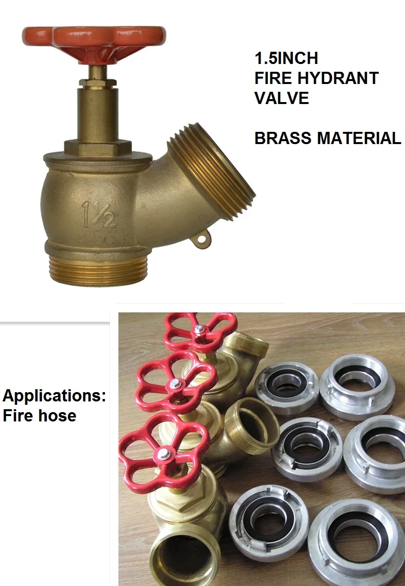 5"bsp fire hydrant landing valve water hose brass valve