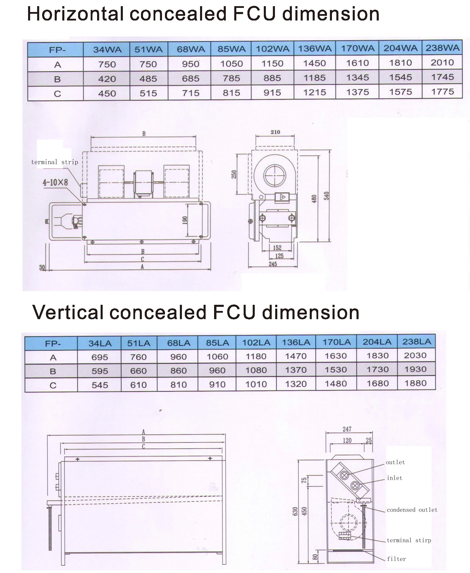 Fan Coil Unit, Ceiling, FCU - detail 6