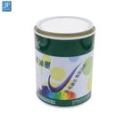 Round 1 Liter Press Metal Barrel Paint Tin Cans With Lid