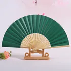 Paper Fan Fans Fan Best Selling Chinese Japanese Plain Color Bamboo Large Rave Folding Paper Hand Fan Craft Fans