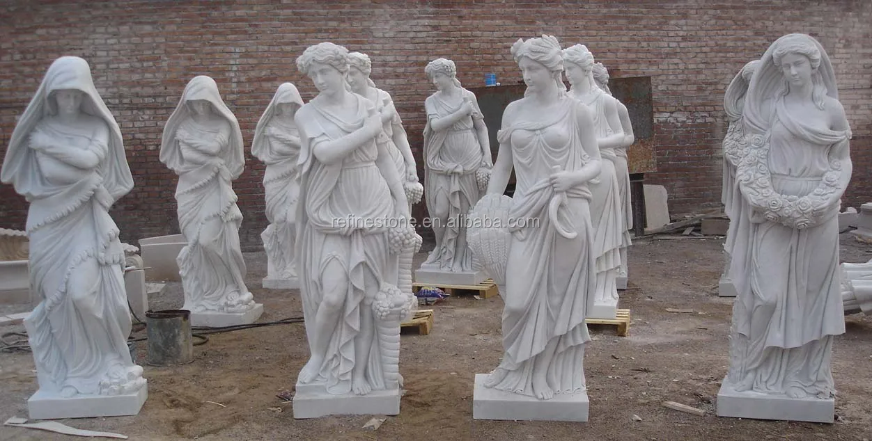 carvings of fine stone statues, marble sculpture and figurines