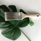 Hot Sales!!! wooden handle round shaped pure bristles furniture chalk paint wax brush