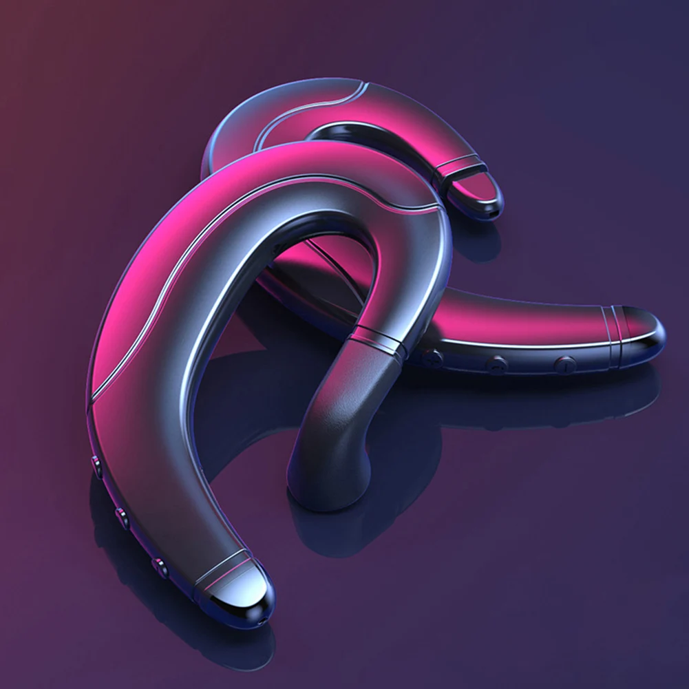 F88 Sports Ear Hook Handfree Bone Conduction Unilateral Headset Noise Cancelling Wireless Bluetooth V5.0 Earphone for IP Samsung - ANKUX.COM