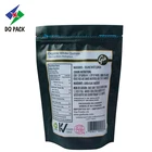 DQ Organic White Quinoa Zipper Packaging Bags Dark Color Stand Up Seal Pouch