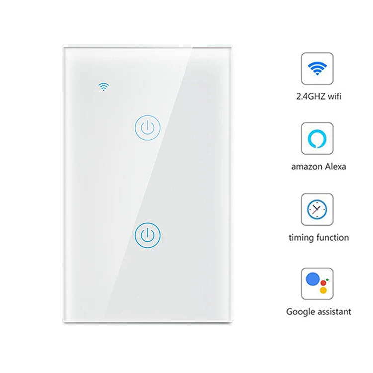 USA asnz smart life wll off wirefree zigbee tuya app concave key capacitive abs glass wall touch switch - ANKUX.COM