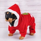 Dog Christmas outfit pet warm cloth for winter Christmas dog coat with hat sweater cute pet dress decoration