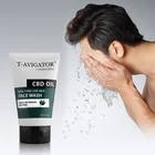 Premium Pure CBD Oil Men Face Wash Logo Organic Facial Cleanser Anti Aging Private Label
