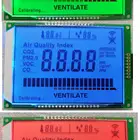 Customized TN Blue Negative Segment LCD with RGB Red Green Blud LED backlight For Electronical sensor