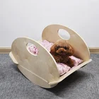 Plywood Pet Hammock Wooden Detachable Frame Cat Bed Pet Furniture Sleeping Washable for Puppy Indoor