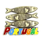 Customized Alloy Cartoon Fish Portugal Magnets For Fridge Souvenir
