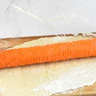 Food Grade Kitchenware Silicone Rolling Pin With Stainless Steel Handle