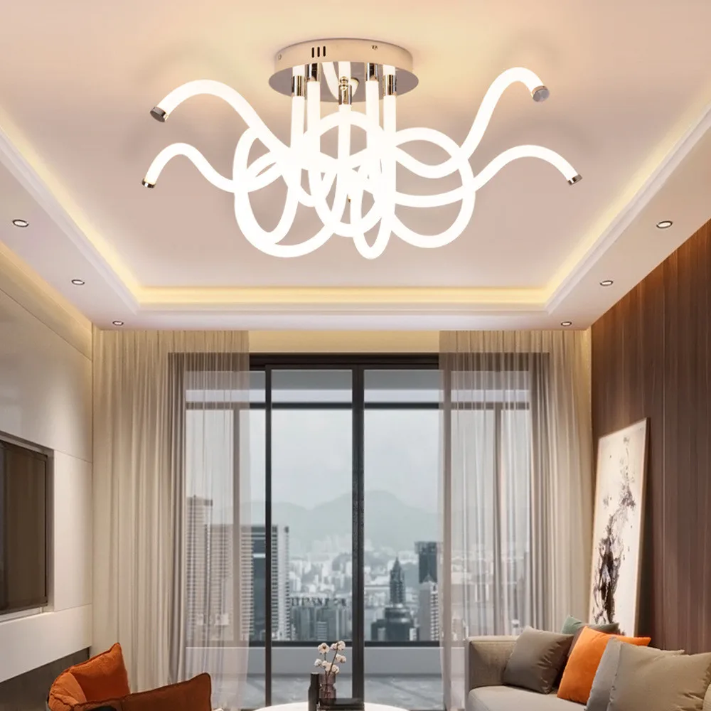 Nordic modern creative led ceiling lamps surface install acrylic fancy ceiling lights for dining room