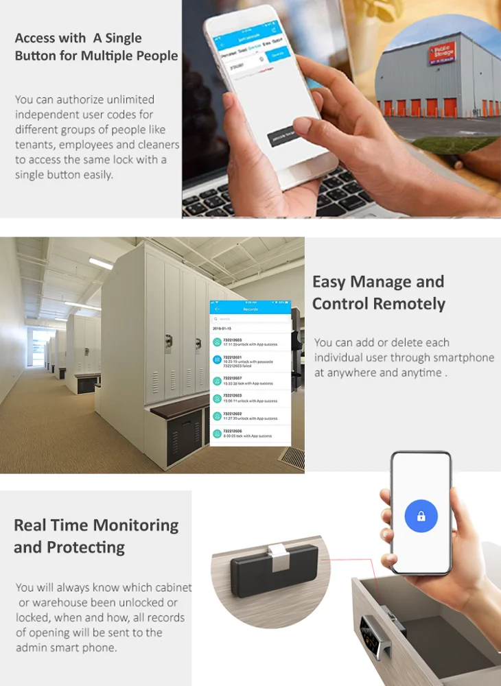 Safety Automatic Remote Public/Wardrobe Storage Cabinet Cable Lock - ANKUX.COM
