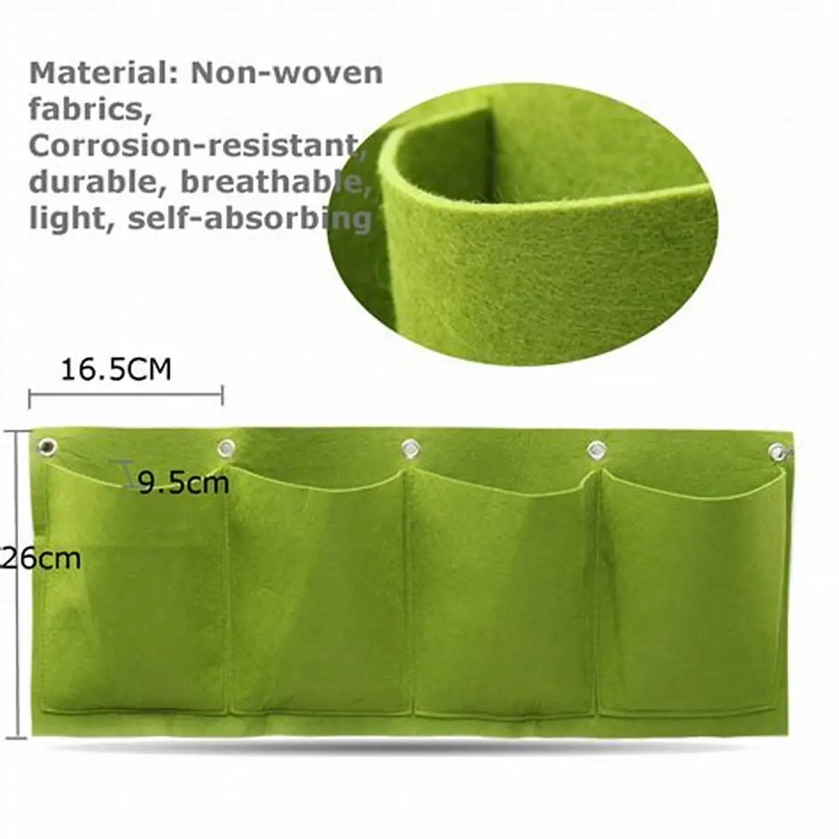 nonwoven fabric wall hanging pockets green plant vertical garden felt growing bag