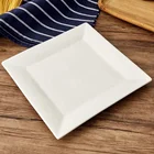 cheap bulk square ceramic dinner plate dishes porcelain dinner serving set for hotel crockery