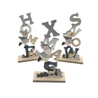 Holiday Ornaments Holiday Atmosphere Wooden Christmas Small Ornaments Xmas Snow Desktop Decoration