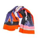 custom fashion digital print 100% wool twill scarf for women