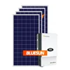 Bluesun complete solar kit 5000w on grid solar power system three phase 3kw 4kw 5kw on grid solar rooftop system in Europe