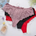 BEIZHI 12Hours Custom Design Free Sample Transparent Lace Women Panties Sexy Plus Size Underwear Women Thongs