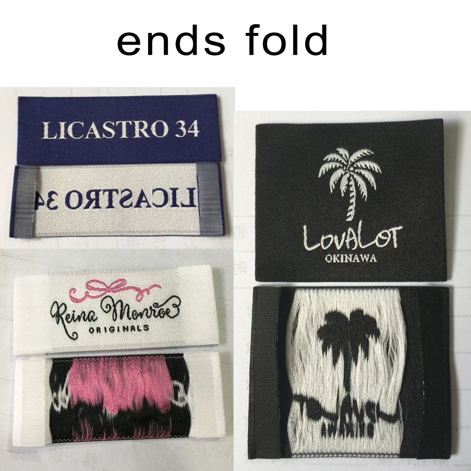 High Density Custom Brand Name Logo And Size End Folded Garment Textile