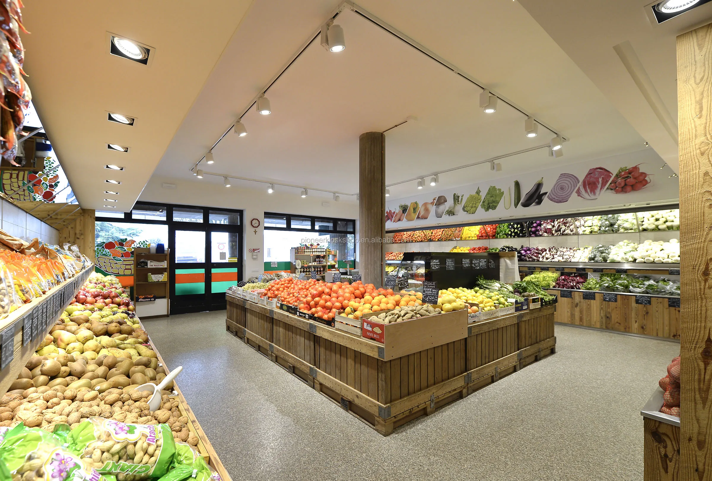 grocery store furniture vegetable display rack fruit display