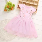 Baby Long Party Clothing Kids Flower Dress Girls' Pretty Princess long satin tulle Dresses Children's