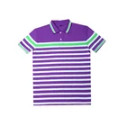 100% Cotton T-shirt Striped 100% Cotton Polo Men T-shirt with Cheap Price