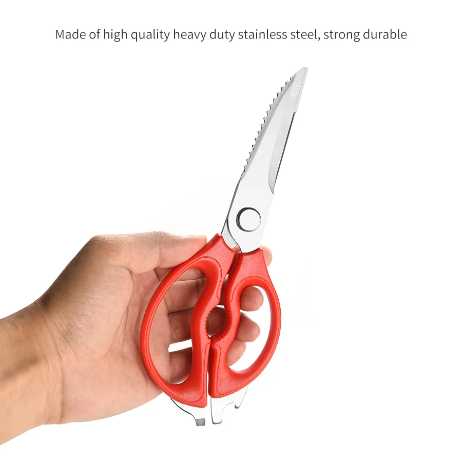 8 IN 1 stainless steel multifunction Separable home kitchen scissors with magnetic cover