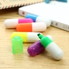 6 colors students office small mini cute highlighters
