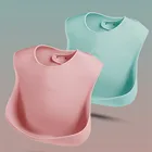 Helpcook Waterproof Easily Wipe Clean Silicone Baby Bib for Babies and Toddlers