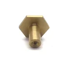 hexagon design USA kitchen brass gold finish drawer hardware pull knob