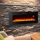 40" modern artificial flame glass wall mounted electric fireplace insert ETL