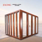 Cornered Aluminum timber bi-fold door