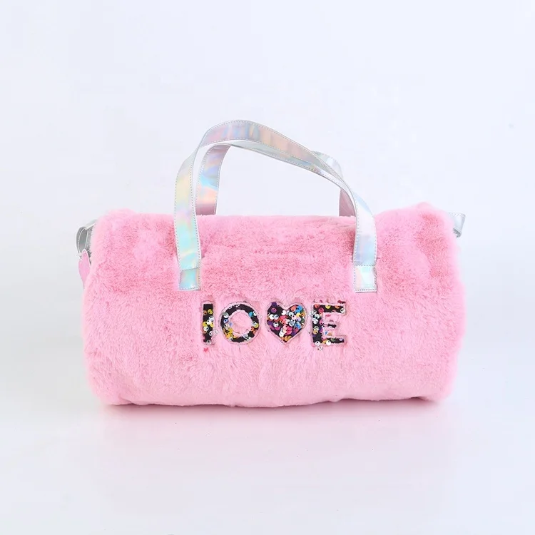 pink travel duffle bag