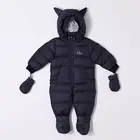 Wholesale Clothing Snowsuit Kids Winter Down Warm Romper Long Sleeve Hooded Baby Clothes Jumpsuit