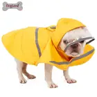 Yellow Pet Rain Jacket Cover Waterproof Raining Poncho Dog Rain Clothes