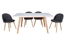 Mdf Table Top Quality Wooden Leg White High Gloss MDF Dining Table Modern Dining Room Table