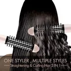 New Innovative Ceramic Tourmaline 450 Temperature PTC Heater One Curling Iron 2 in 1 Hair Straightener Curler