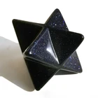 Wholesale High Quality Lucky Star Natural Crystal Blue Sand Stone Solid Octagonal Star Albaca Star