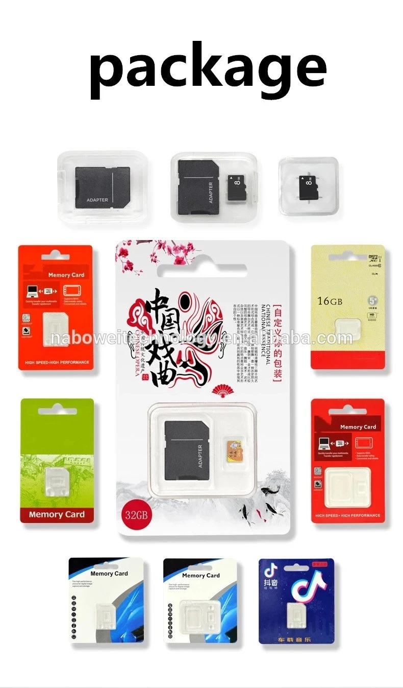 Cheap Price 100% Full Capacity Micro C10 Bulk Memory Cctv Camera TF Card 32GB 64GB 128GB SD Card