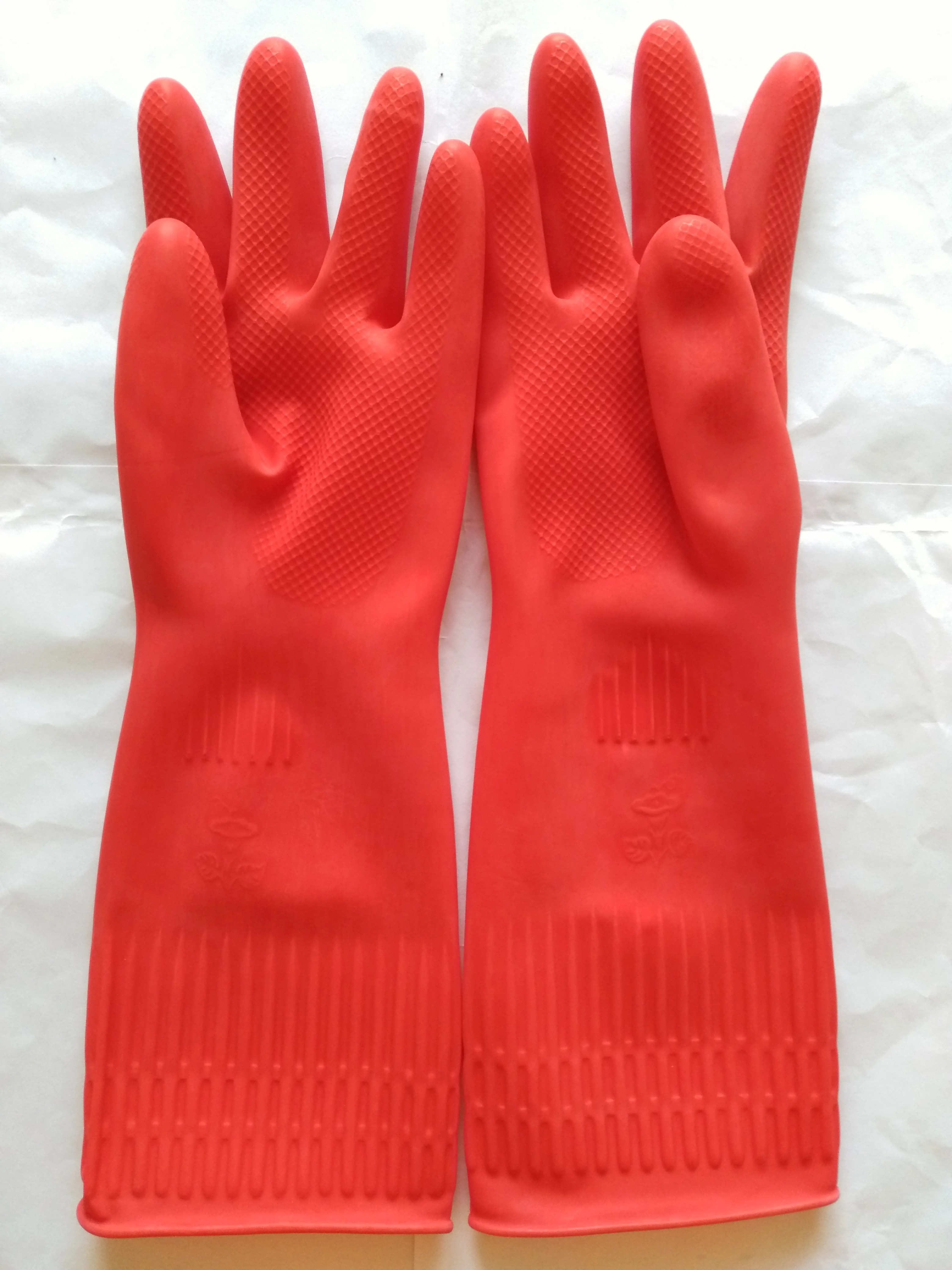 Wash Dishes Cleaning Warm Household Gloves Long Sleeve Kitchen Rubber  gloves