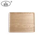 High Quality Rectangle Light Willow Long Wooden Serving Tray For Kitchen