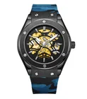 New Watches For 2020 New Silicone Strap Alloy Case Hallow Out Skeleton Mechanical Automatic Watches Wrist For Men