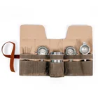 Custom vintage waxed canvas bartender travel tool kit bag