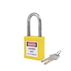 BOZZYS G02 38MM steel lock beam Yellow lock Safety lock Lockout Downtime maintenance Safety padlock With master key