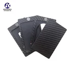 Classic stylish RFID blocking carbon fiber bank card holder money clip Slim Magnetic buckle Carbon Fiber card holder