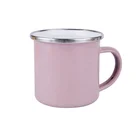 cheap small white speckled stainless steel camping coffee custom enamel mug metal mini enamel steel cup with logo